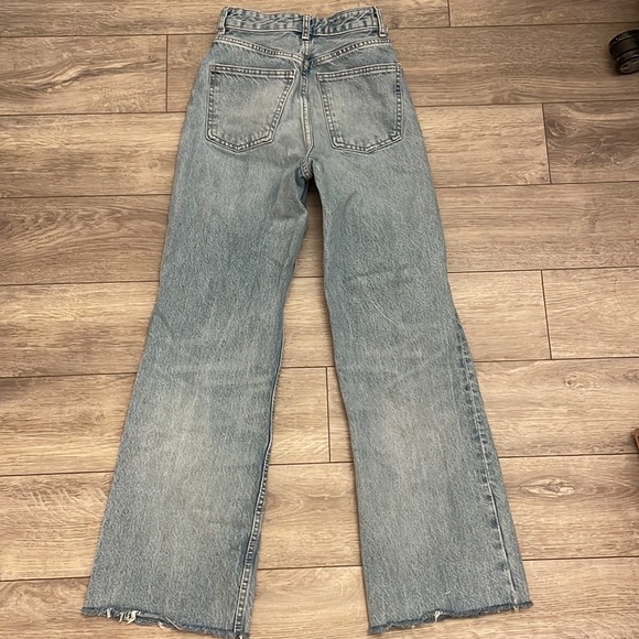 Zara TRF High Waist Light Blue Wide Legged Jeans Sz 0/25 - Picture 3 of 4